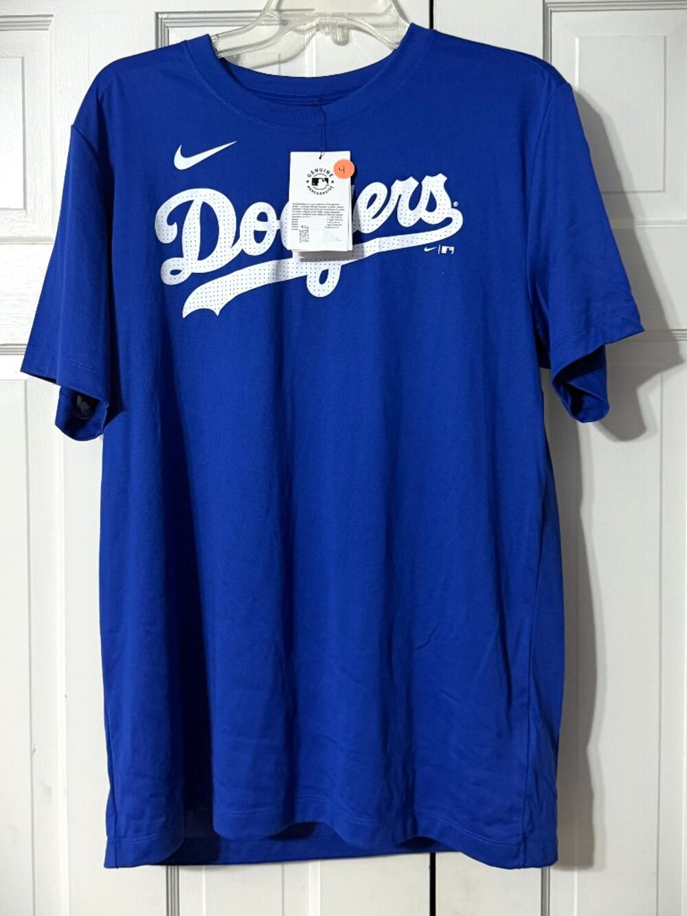 Nike Dri-Fit Los Angeles Dodgers Short Sleeve Crew Neck Tee Shirt Men's Size L